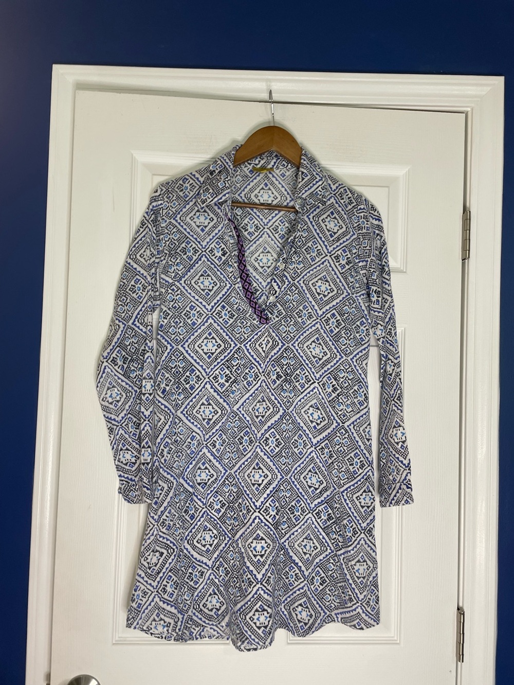ROBERTA ROLLER RABBIT cotton collared dress - XS